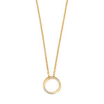 14kt. guldvedhæng m/dia. 0.04ct W/SI inkl. forg.