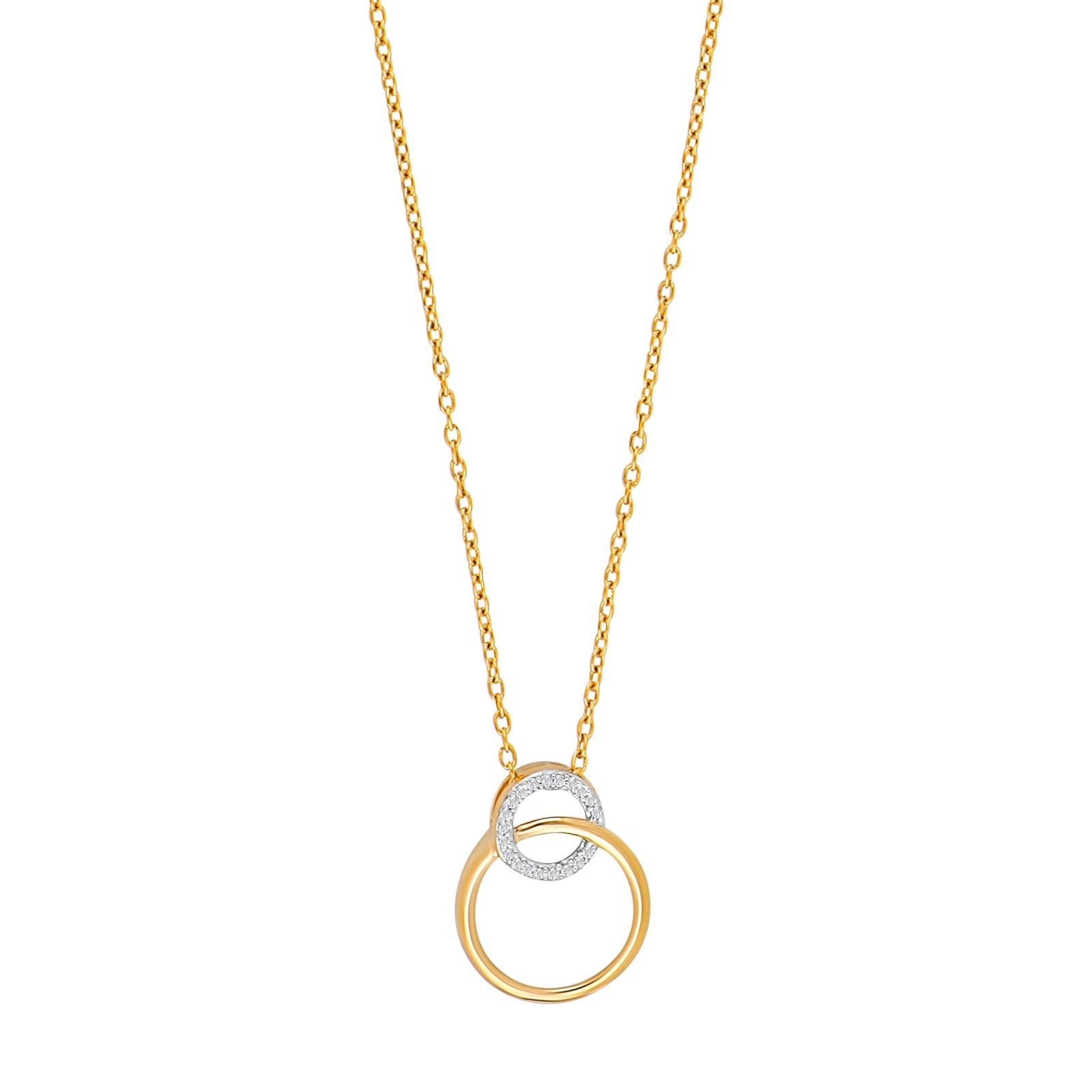 14kt. guldvedhæng m/dia. 0.04ct W/SI inkl. forg.