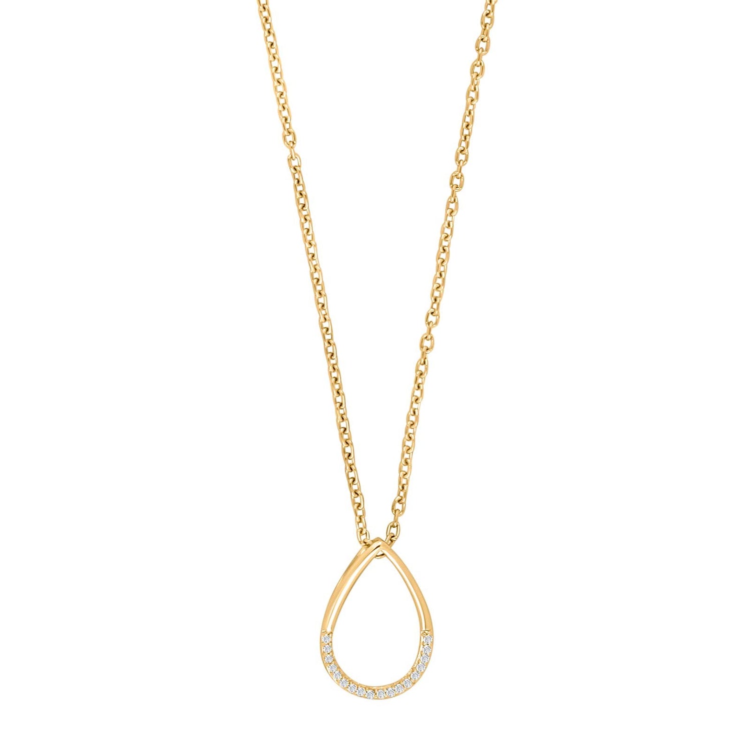 14kt. guldvedhæng m/dia. 0.03ct W/SI inkl. forg.