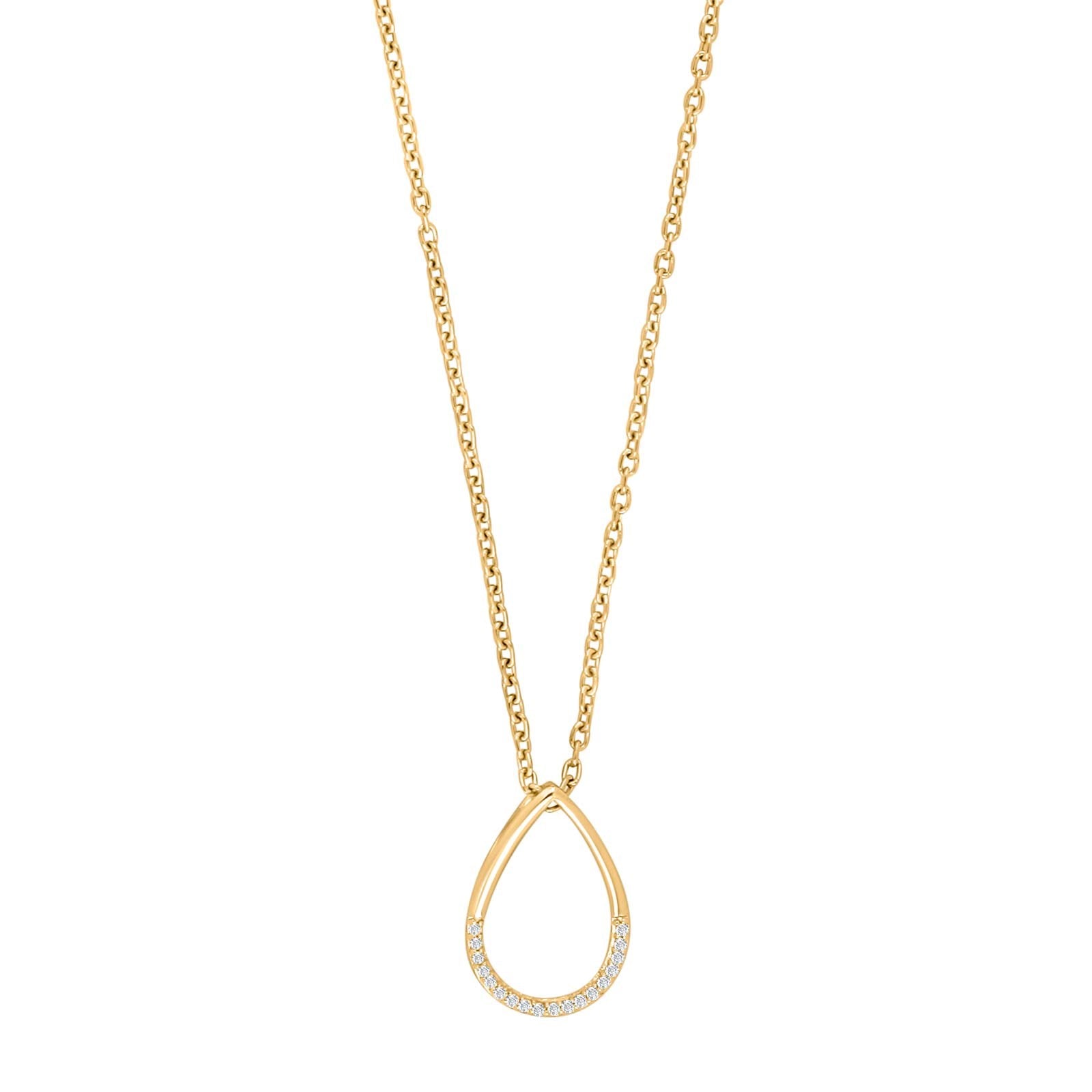 14kt. guldvedhæng m/dia. 0.03ct W/SI inkl. forg.