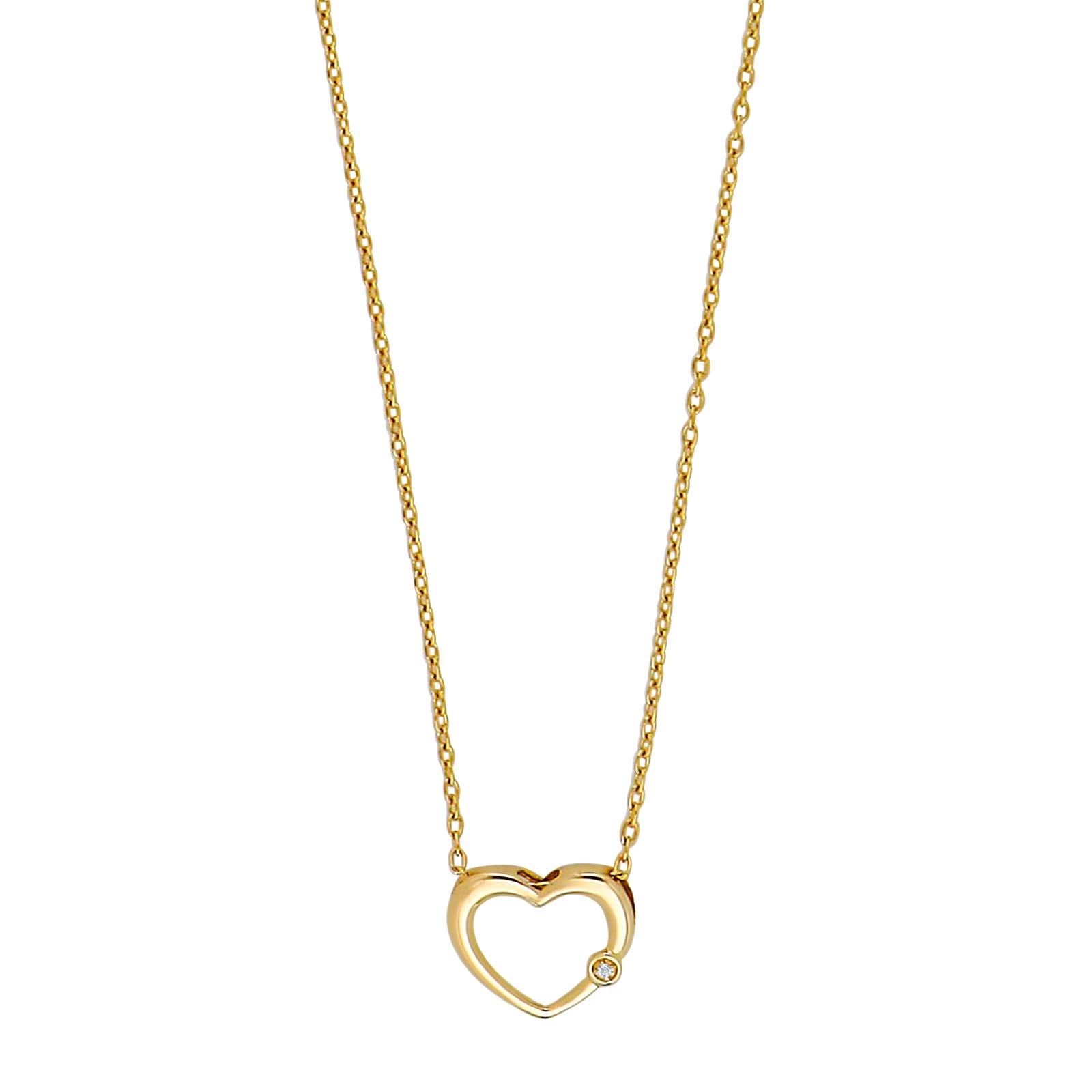 14kt. Goldhertz m/dia. 0.010ct W/SI