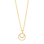 14kt. guldvedhæng m/dia. 0.02ct W/SI inkl. forg.