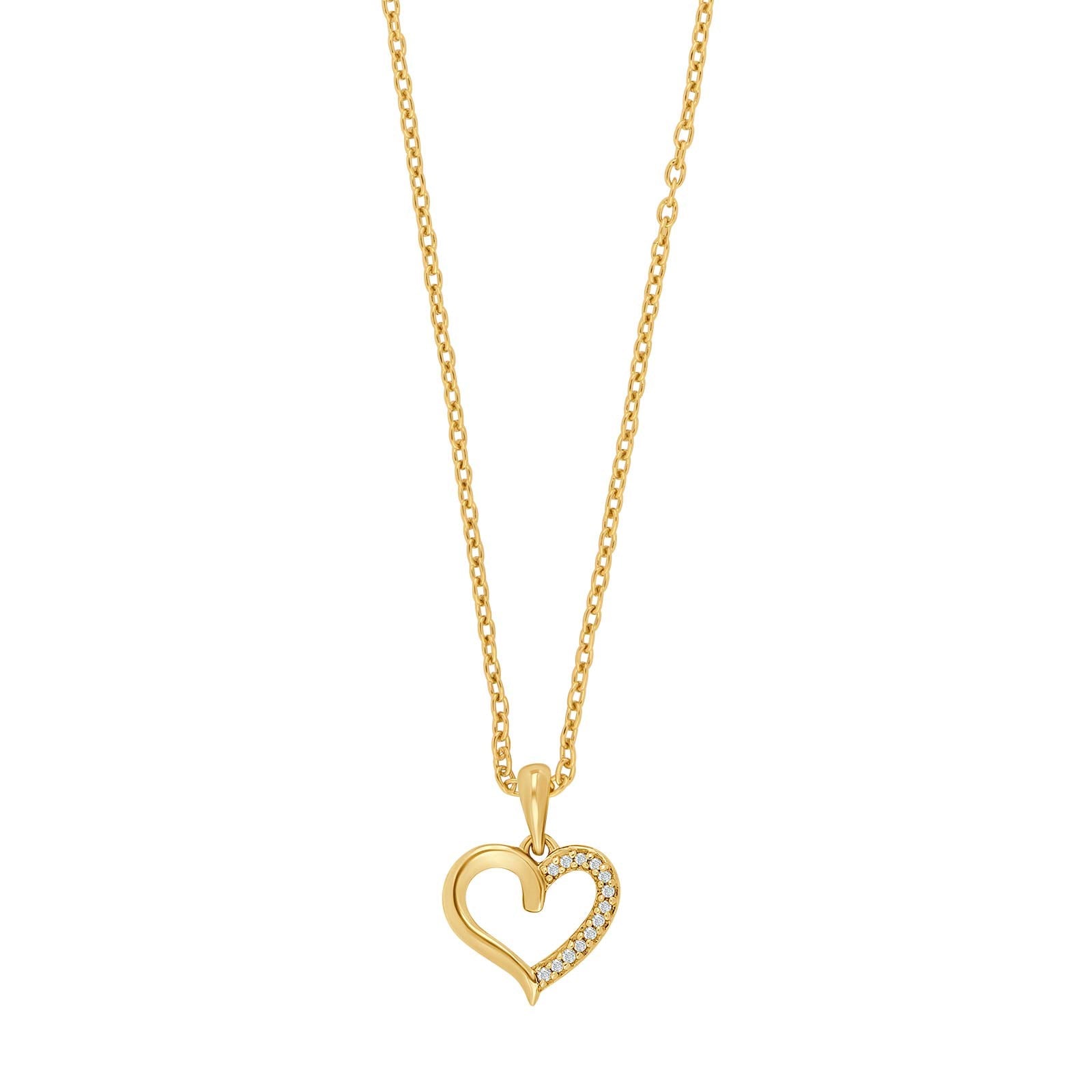 14kt. Goldhertz m/dia. 0.020ct W/SI