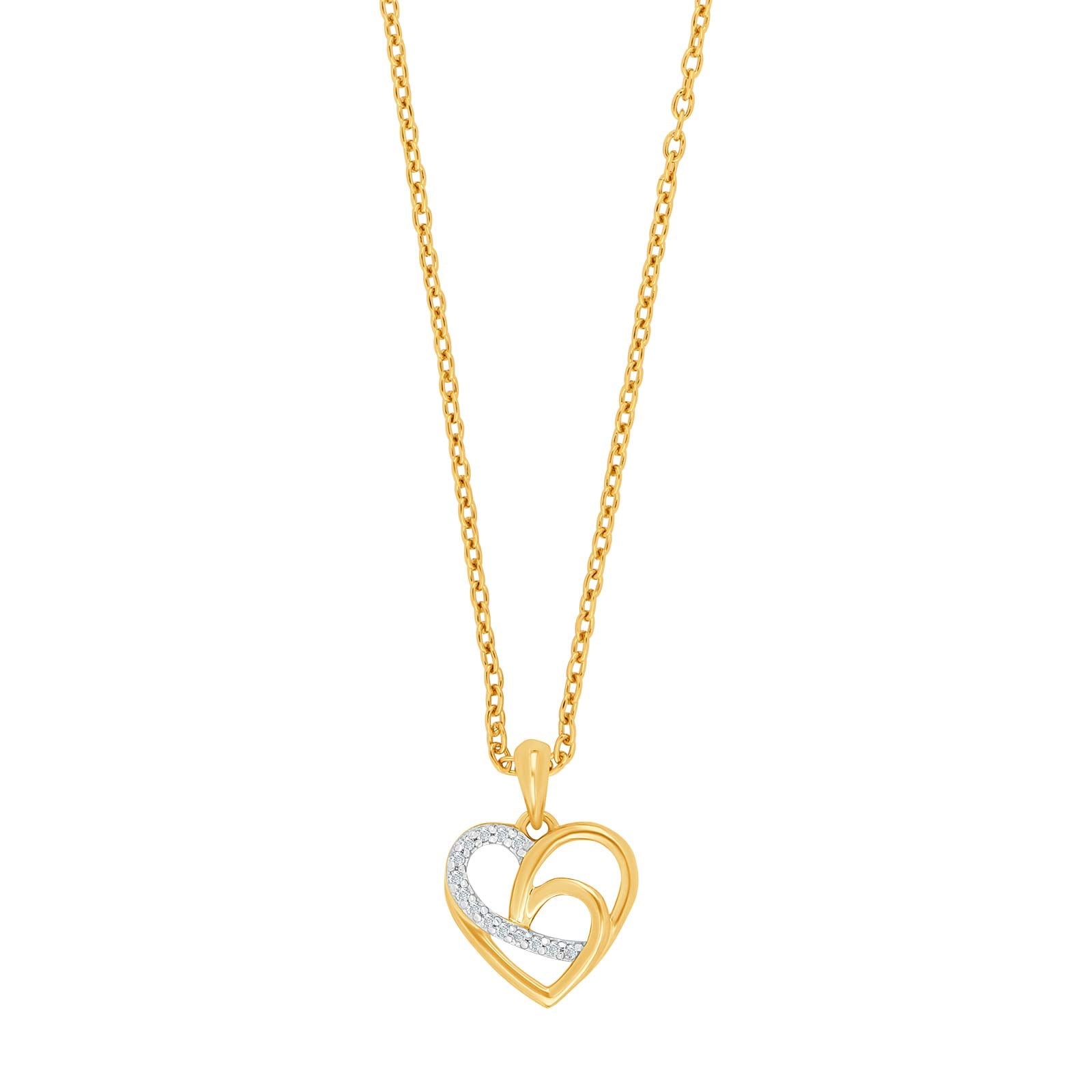 14kt. Goldhertz m/dia. 0.025ct W/SI