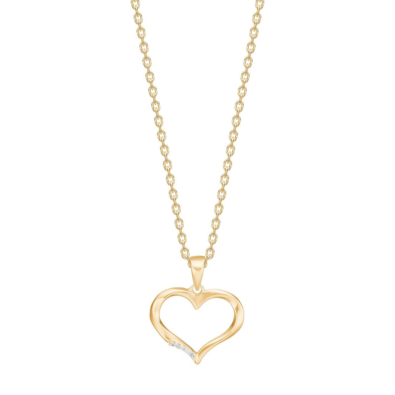 14kt. Goldhertz m/dia. 0.006ct W/SI