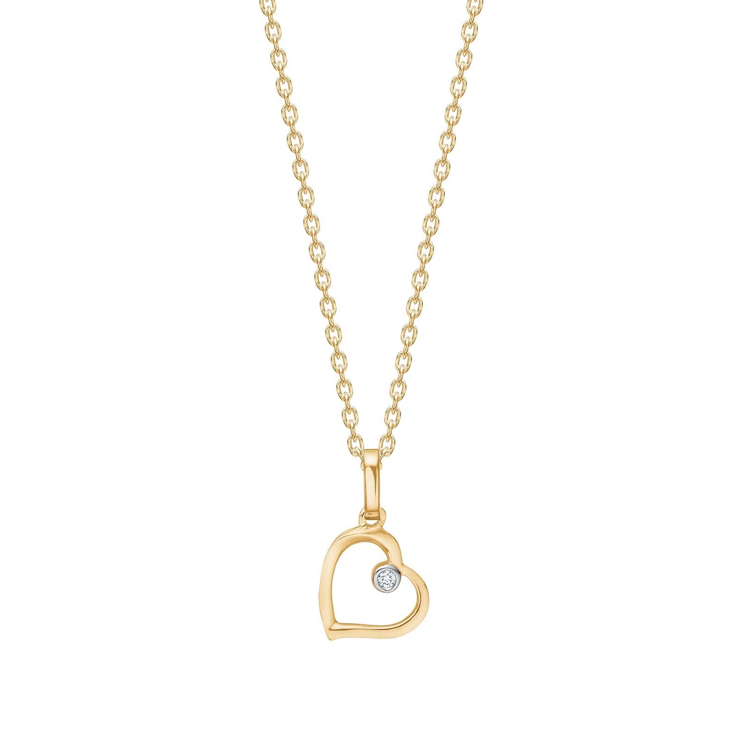 14kt. Goldhertz m/dia. 0.008ct W/SI