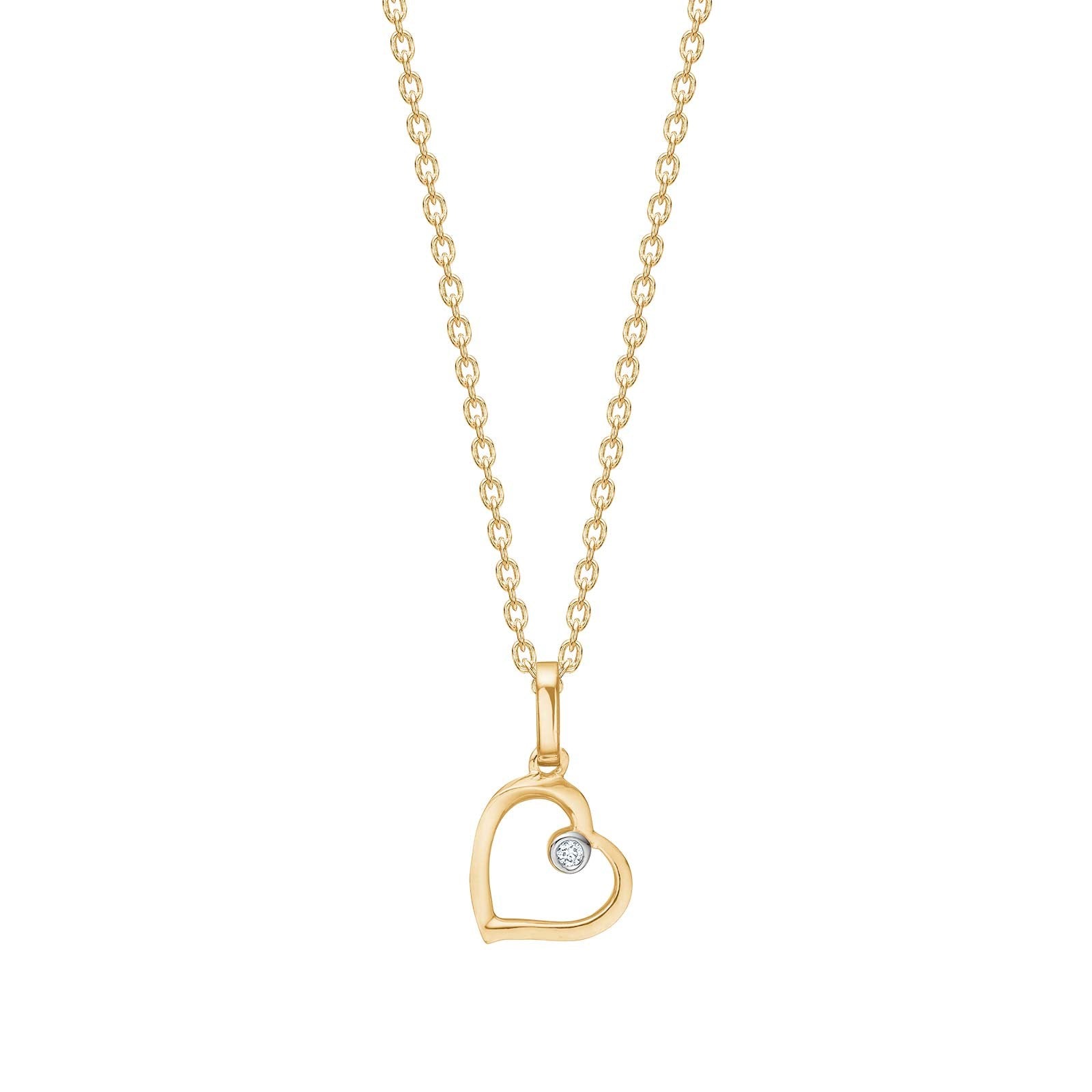 14kt. Goldhertz m/dia. 0.008ct W/SI