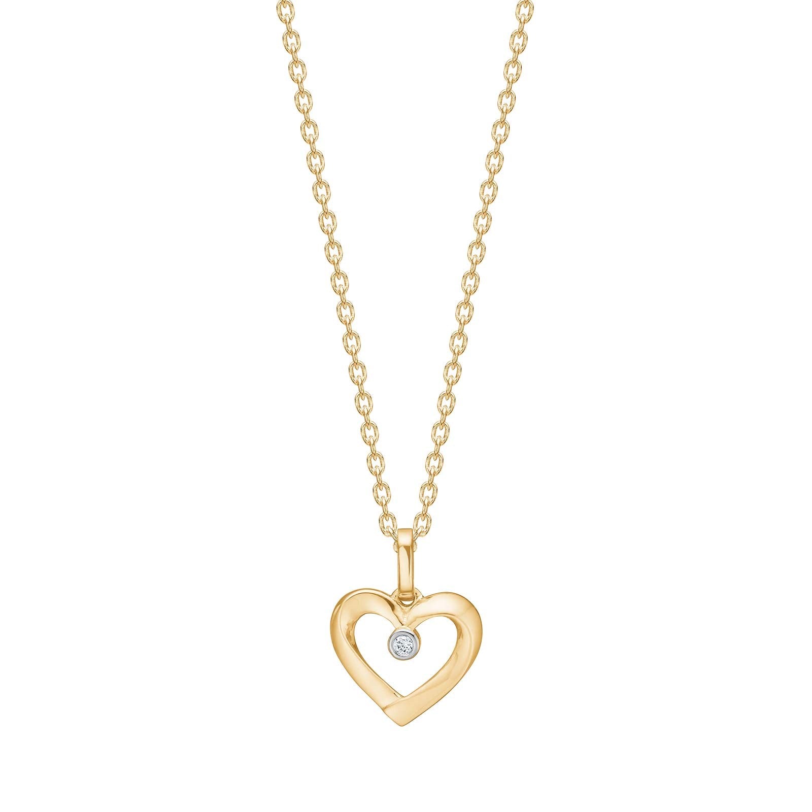 14kt. Goldhertz m/dia. 0.008ct W/SI