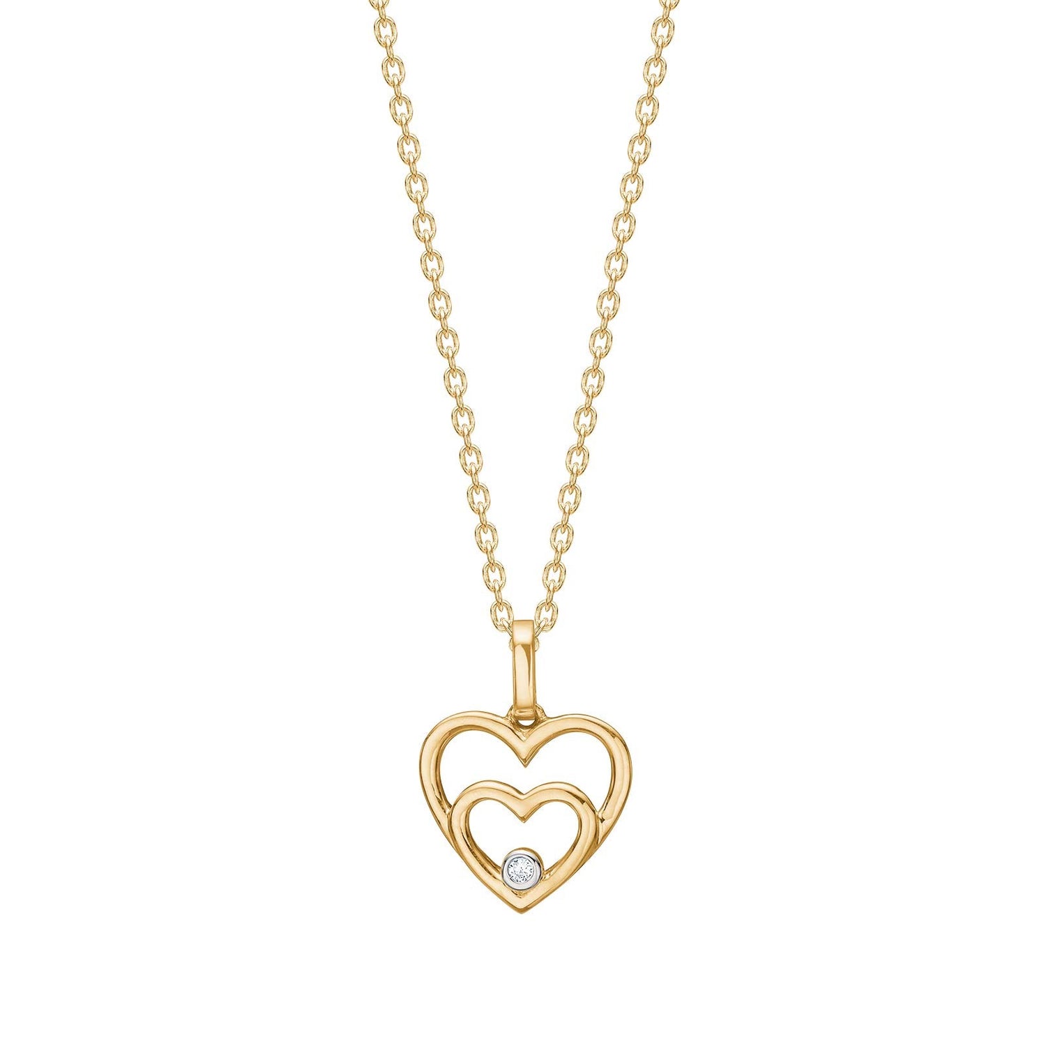 14kt. Goldhertz m/dia. 0.008ct W/SI
