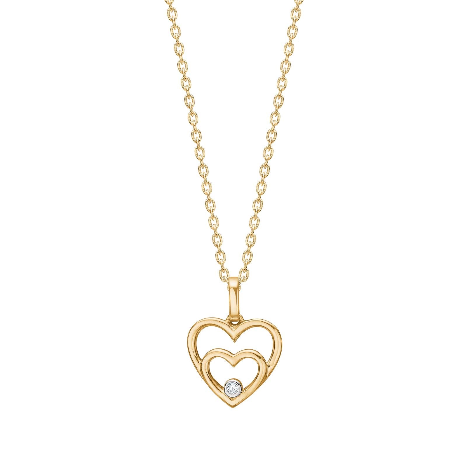14kt. Goldhertz m/dia. 0.008ct W/SI