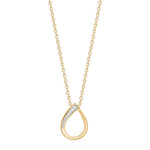 14kt. Gold Anhänger m. 0,02ct W/SI