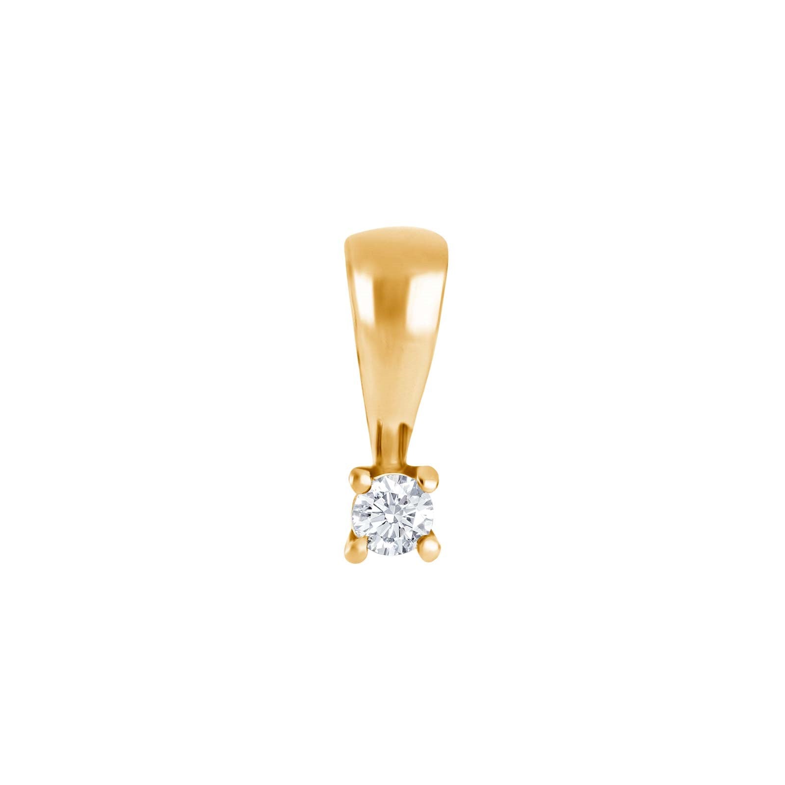 HEART 14ct. gold pendant w/dia. 0.05ct W/SI