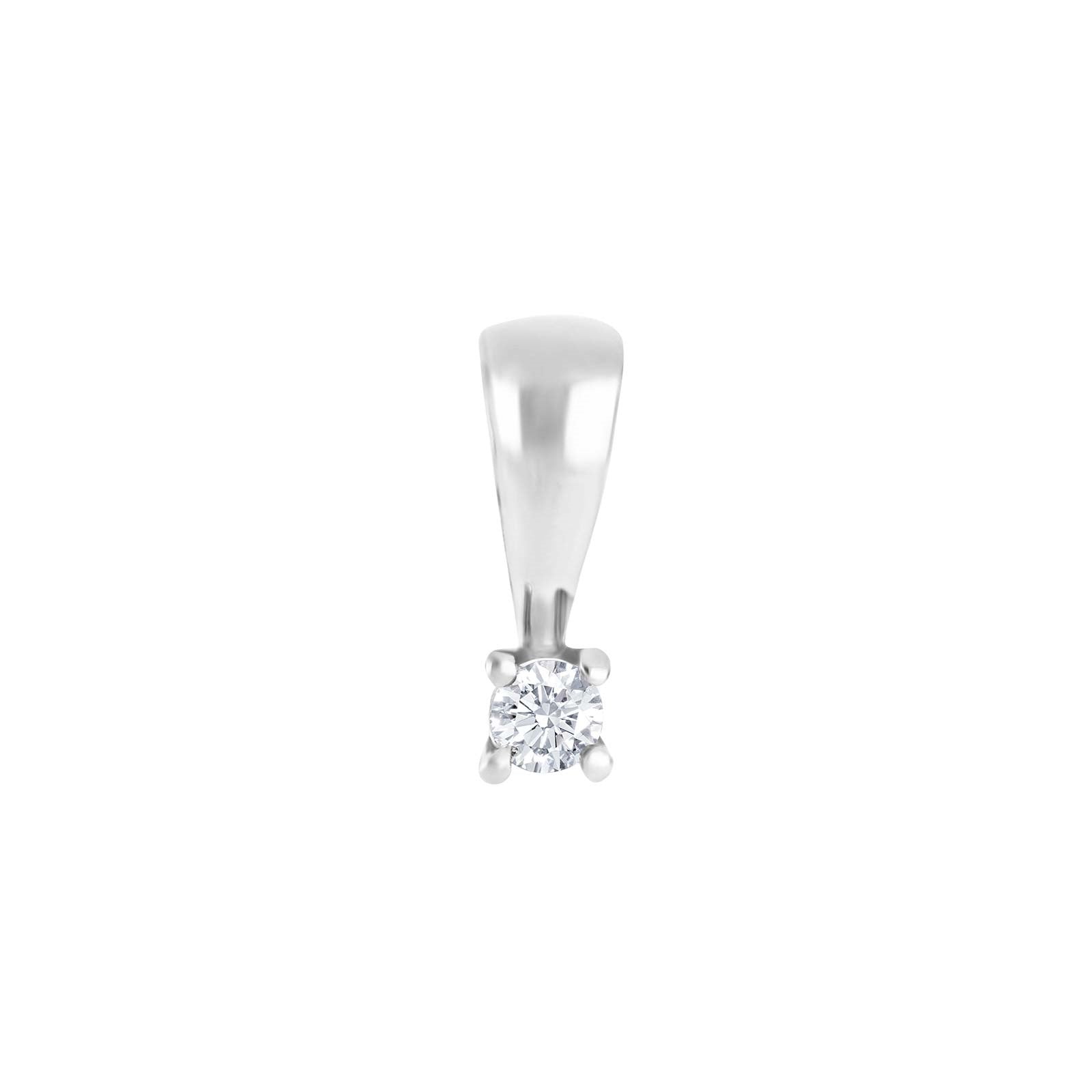 HEART 14ct. whitegold pendant w/dia. 0.05ct W/SI
