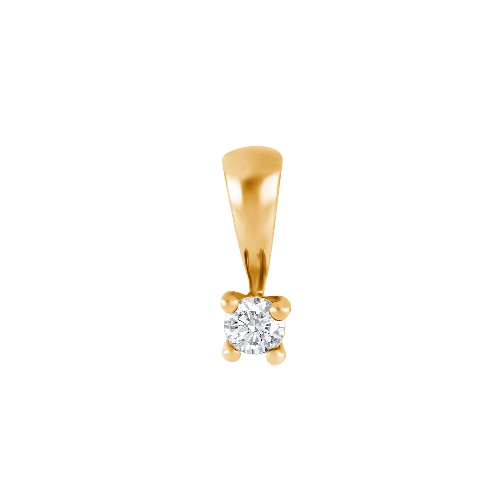 HEART 14kt. Gold Anhänger m/dia. 0.10ct W/SI