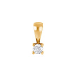 HEART 14kt. Gold Anhänger m/dia. 0.15ct W/SI