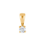 HEART 14kt. Gold Anhänger m/dia. 0.20ct W/SI