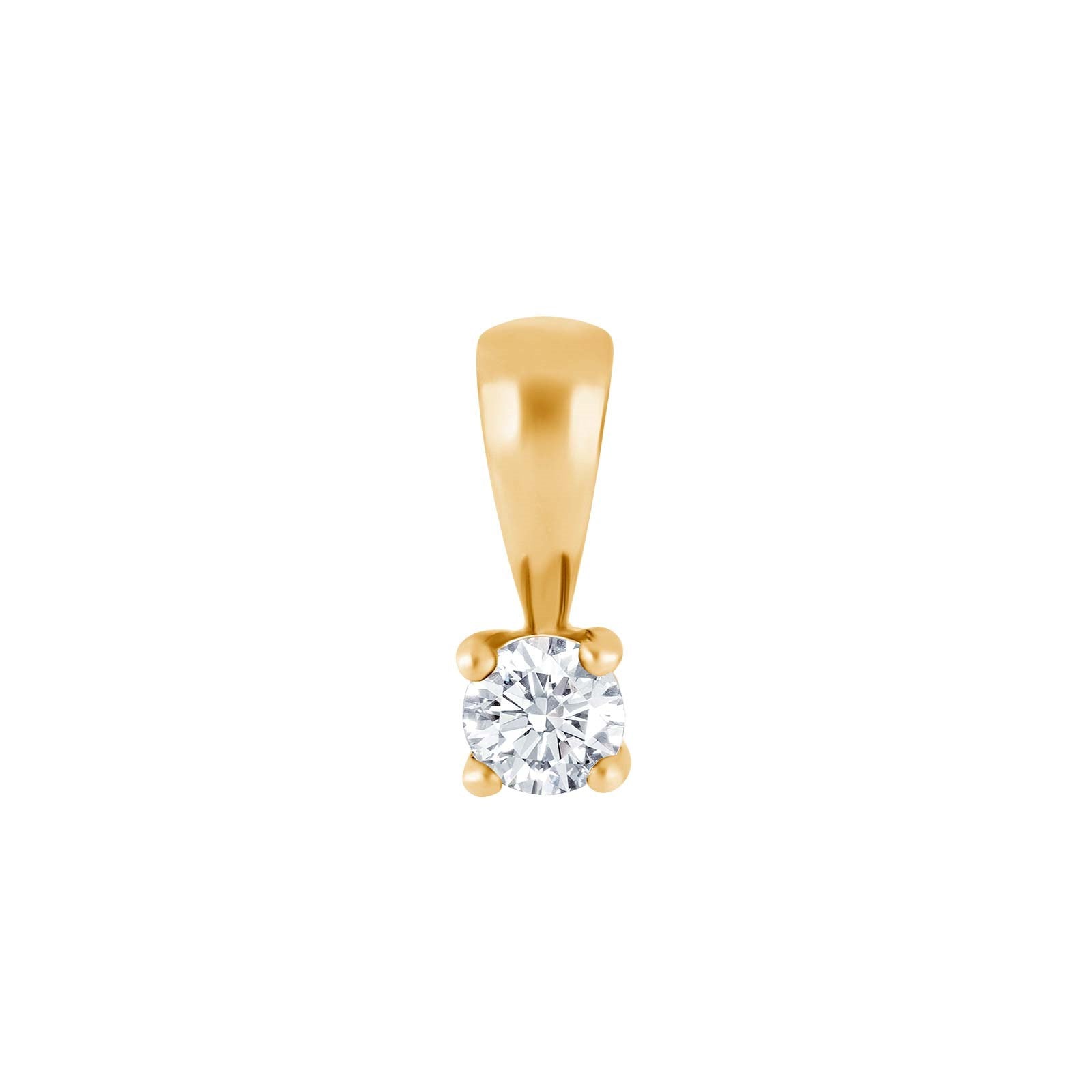 HEART 14kt. Gold Anhänger m/dia. 0.20ct W/SI