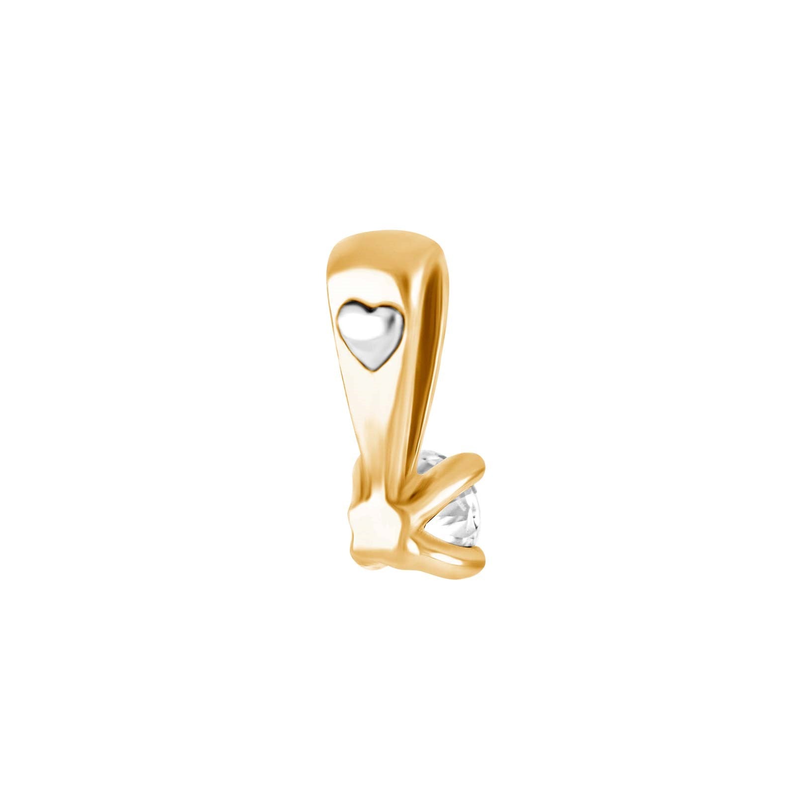 HEART 14ct. gold pendant w/dia. 0.20ct W/SI