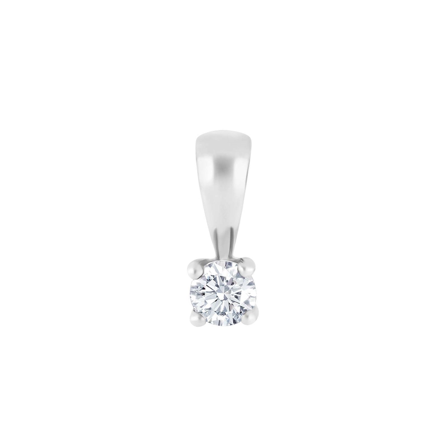 HEART 14ct. whitegold pendant w/dia. 0.20ct W/SI
