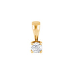HEART 14kt. Gold Anhänger m/dia. 0.25ct W/SI