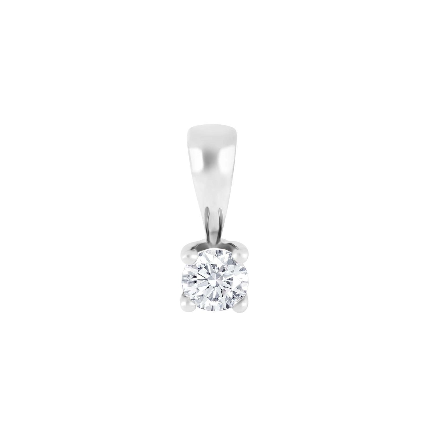HEART 14ct. whitegold pendant w/dia. 0.25ct W/SI