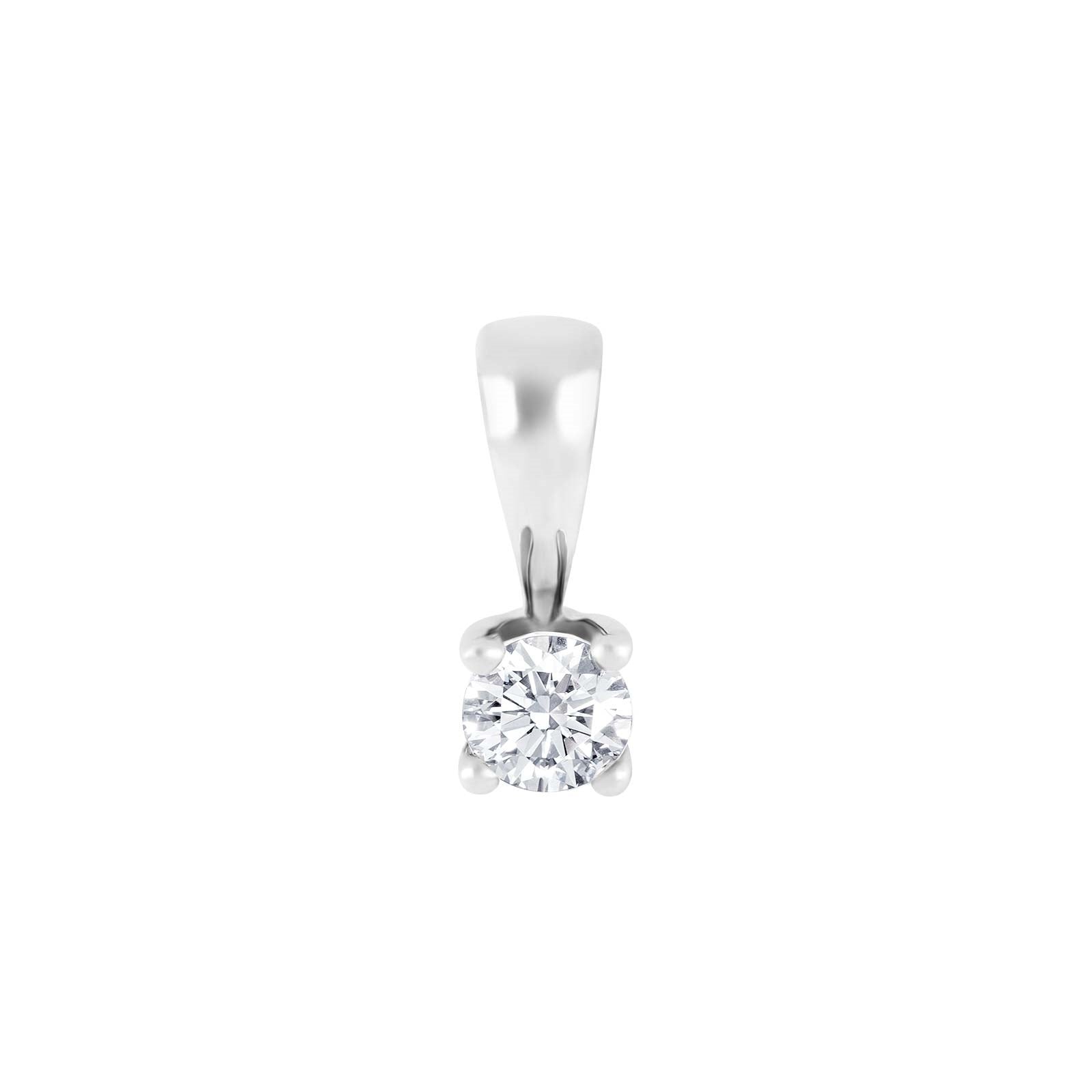 HEART 14kt. Weissgoldanhänger m/dia. 0.25ct W/SI