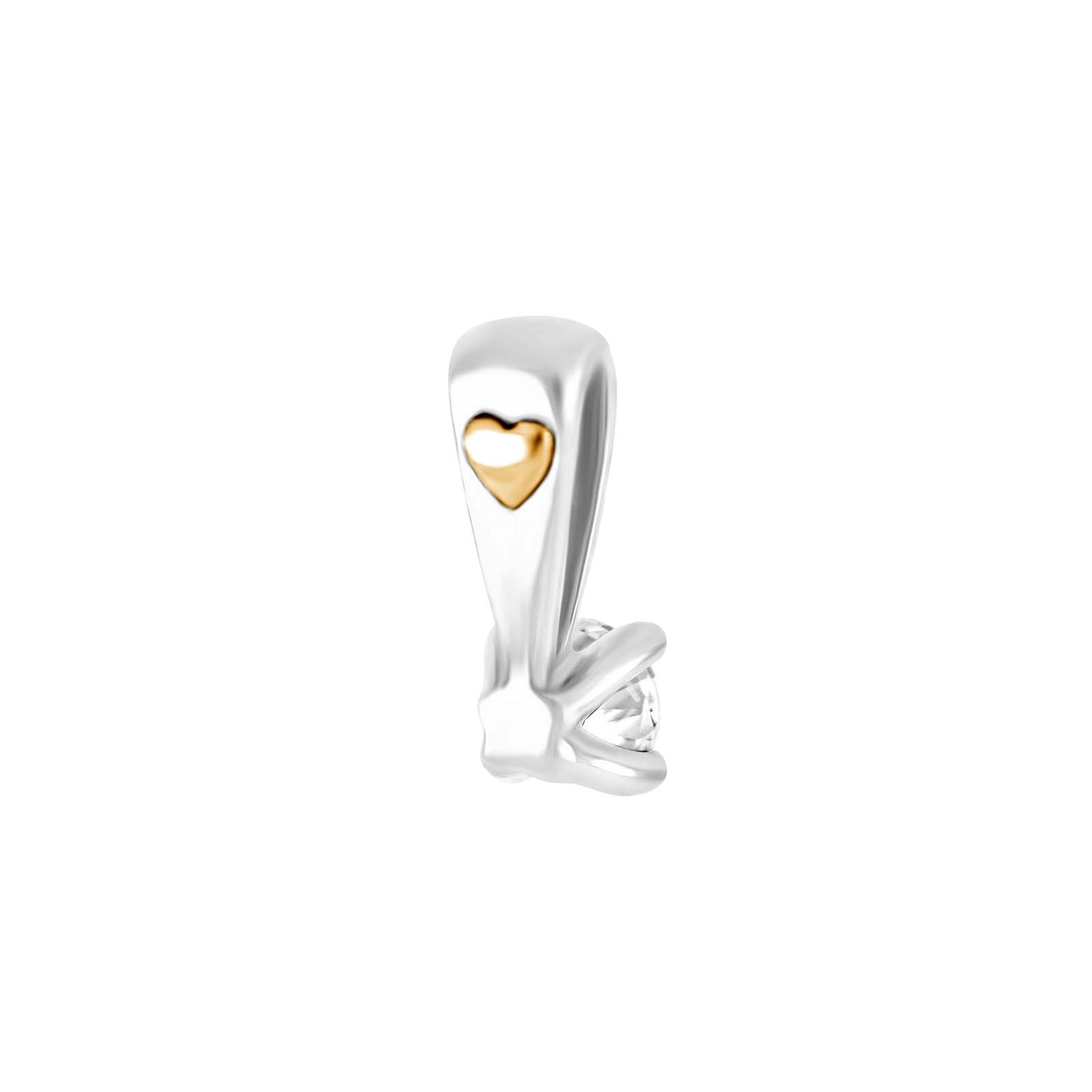 HEART 14ct. whitegold pendant w/dia. 0.25ct W/SI