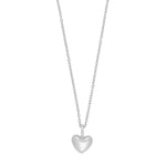 SHAPE Silver rhod. pendant small matt heart