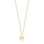 SHAPE Silver goldplated pendant small matt heart