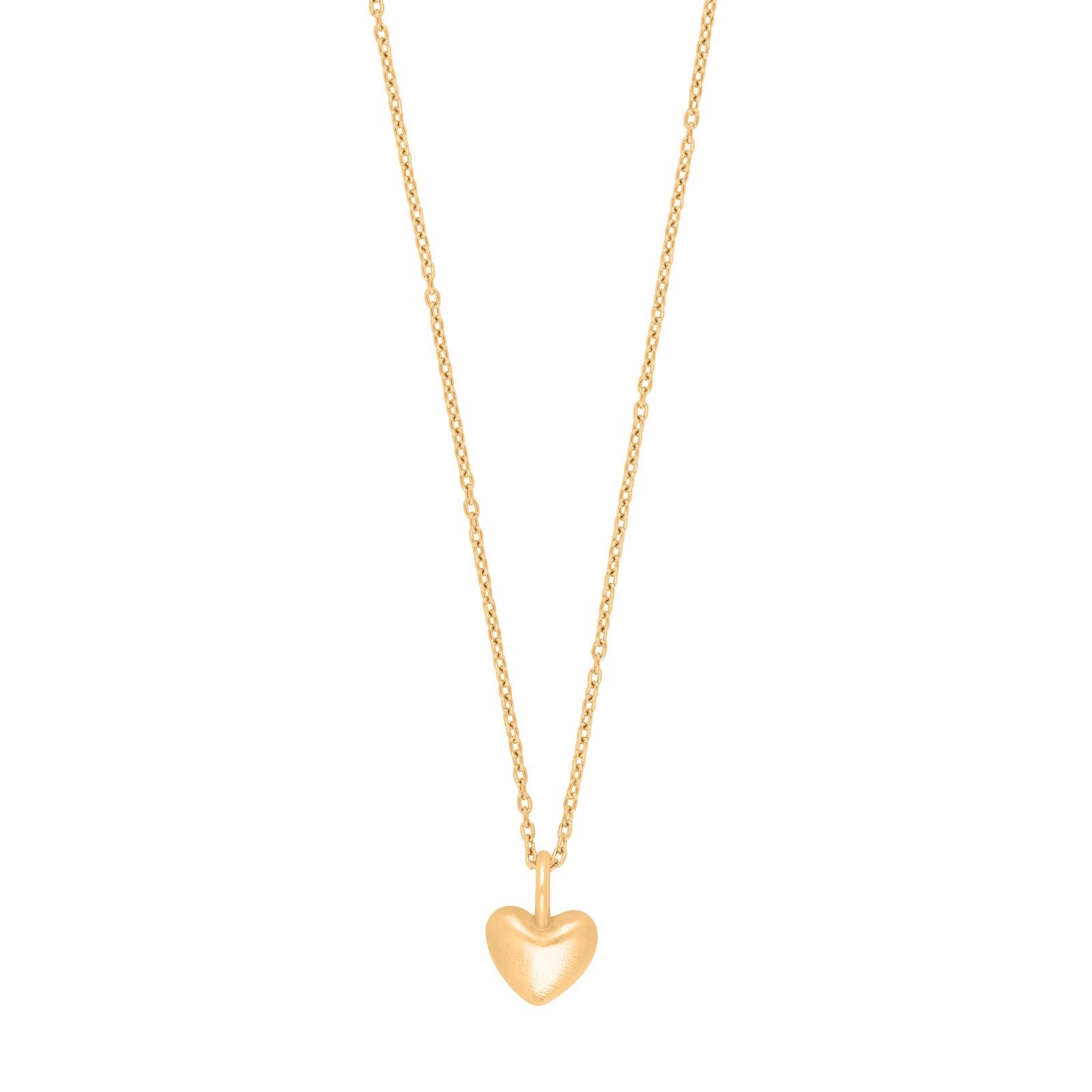 SHAPE Silver goldplated pendant small matt heart