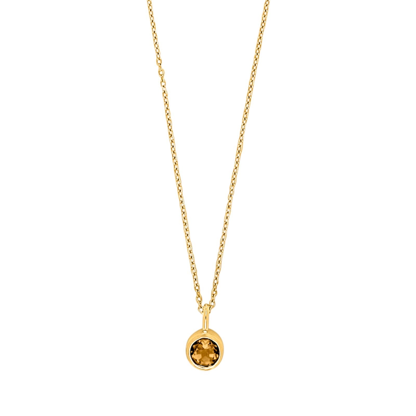 SHAPE Silver goldplated pendant w. citrine