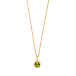 SHAPE Silver goldplated pendant w. peridot
