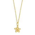 Goldplated silver necklace flower