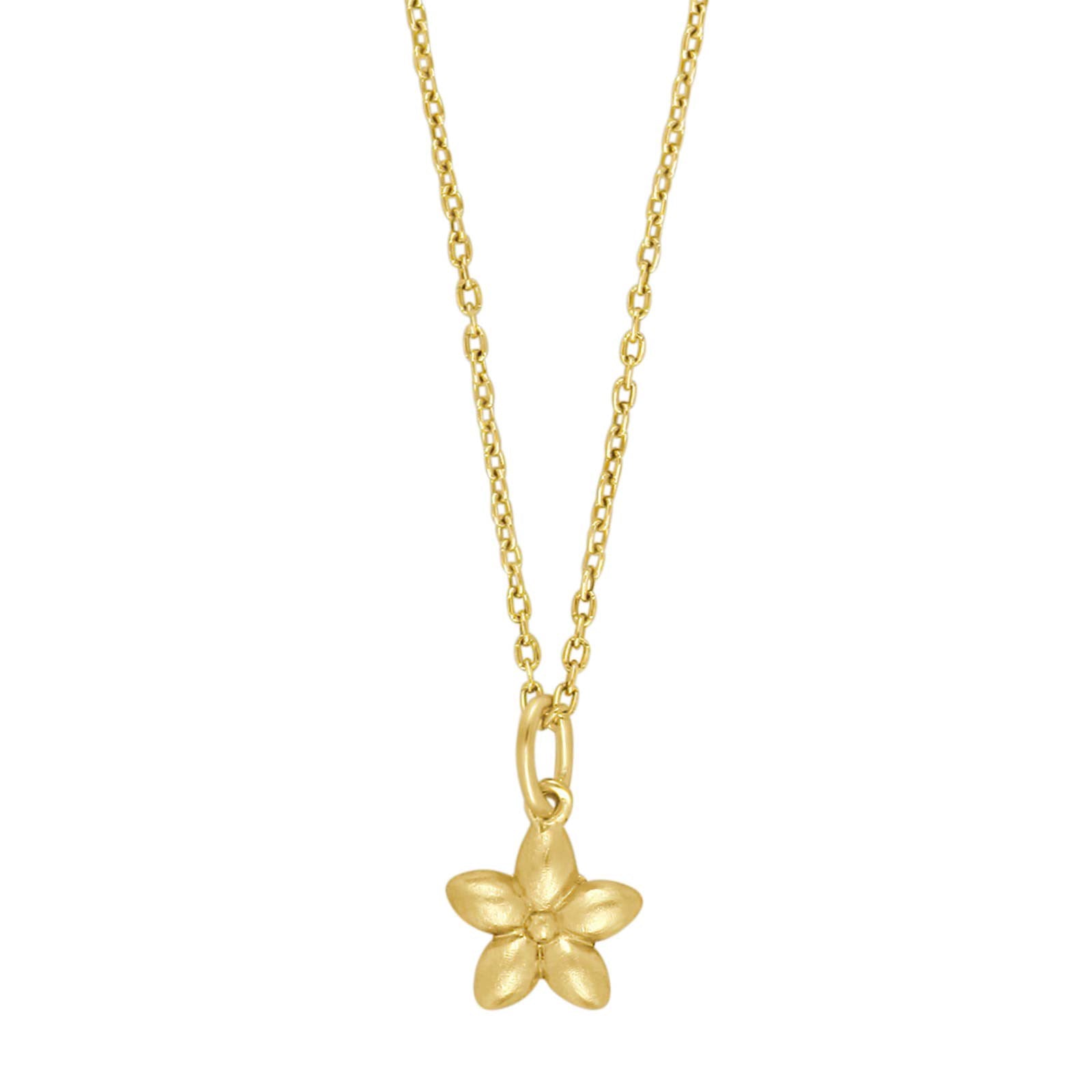 Goldplated silver necklace flower