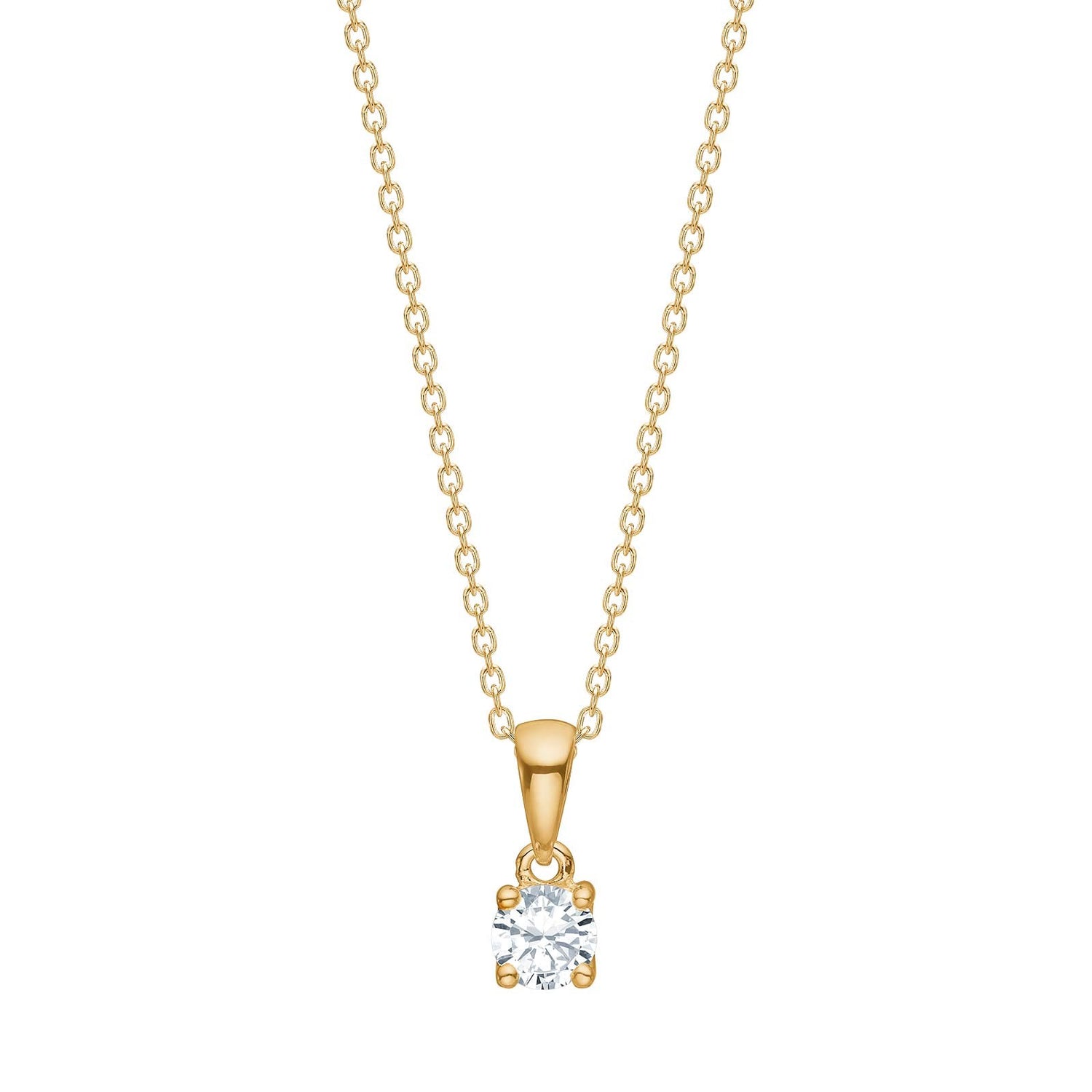 Verg.Silber Anhänger mit Zirkonia inkl. Kette