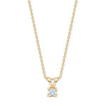Gold-plated silver necklace with zirconia