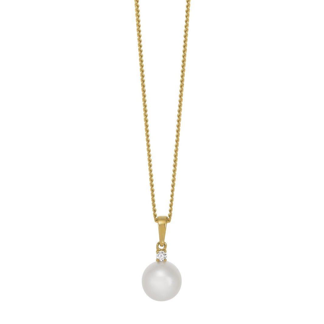 14ct. Gold pendant w. FWP + 0,035ct. TW/SI