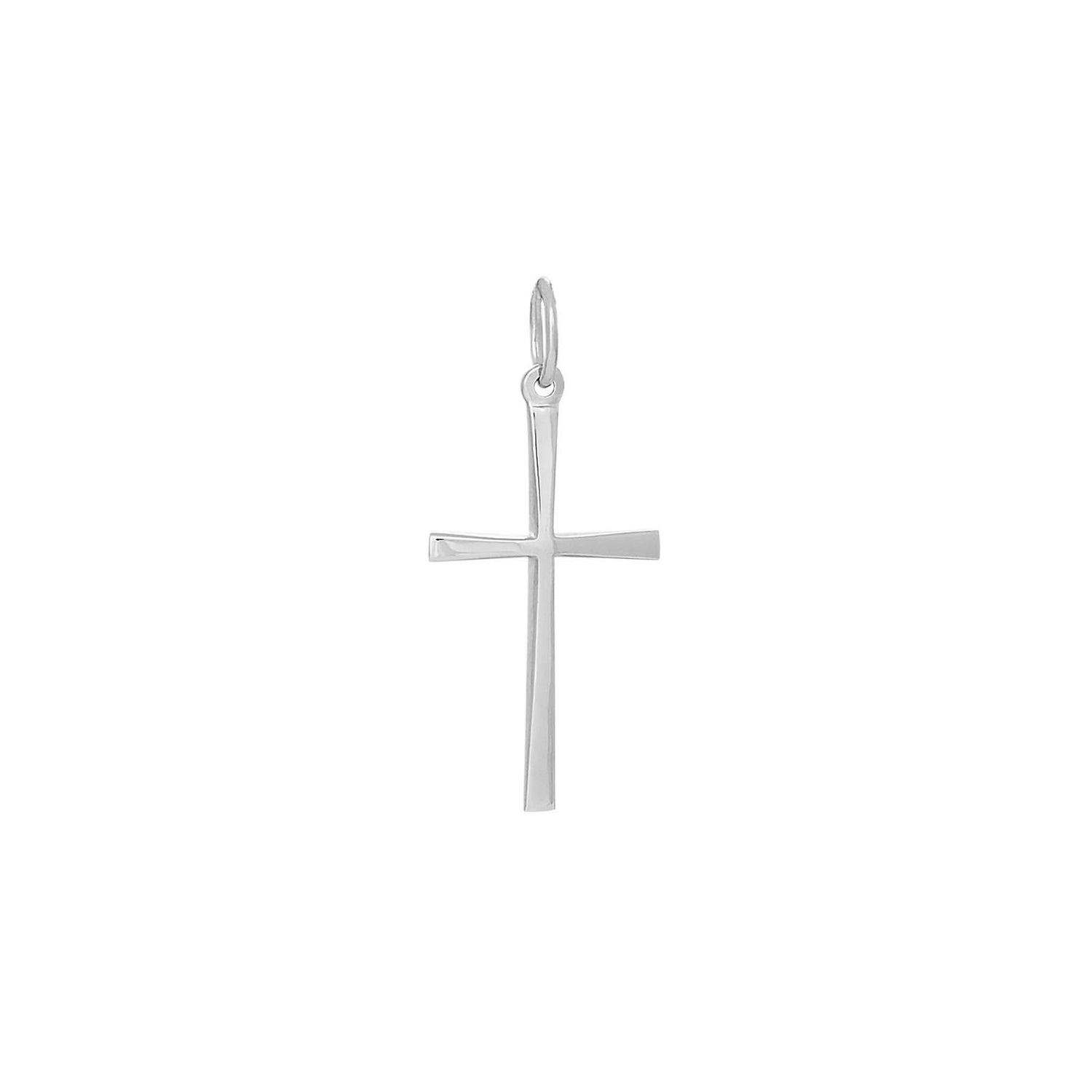 Rhodinierter Silber Kreuz 22mm