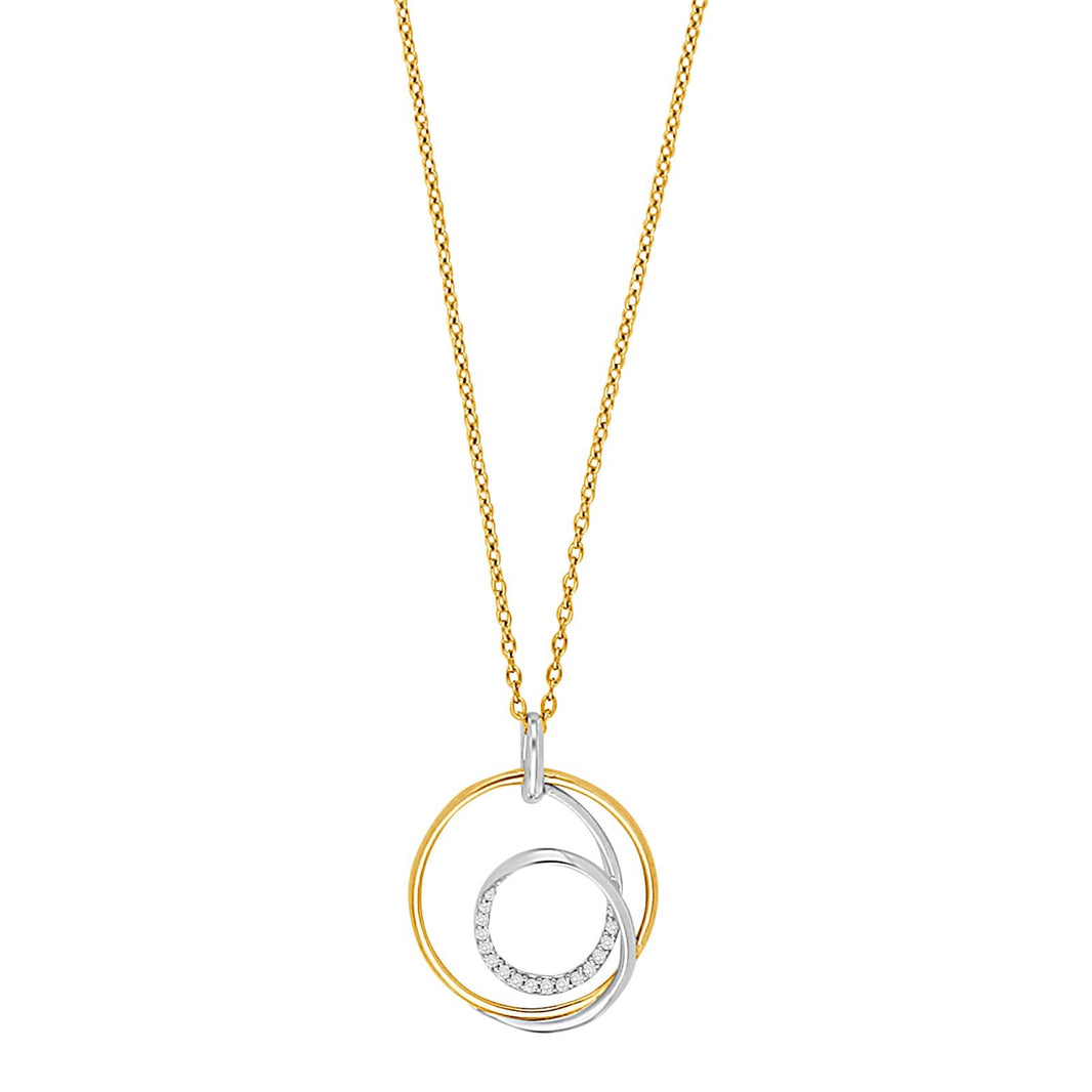 14ct. gold pendant w. 0,05ct TW/SI