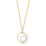 14ct. gold pendant w. 0,05ct TW/SI