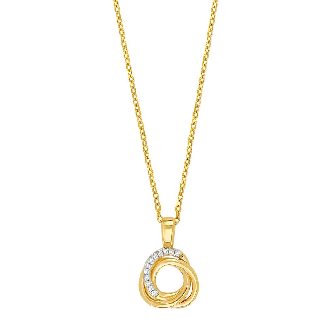 14kt. Anhänger m. 0,04ct TW/SI