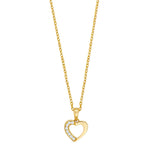 14kt. Anhänger herz  m. 0,04ct TW/SI