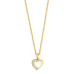 14ct. gold pendant heart w. 0,05ct TW/SI