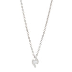 Rhodium-plated silver pendant incl. chain