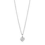 Rhodium silver necklace with zirconia