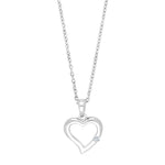 Rhd silver pendant heart incl. chain
