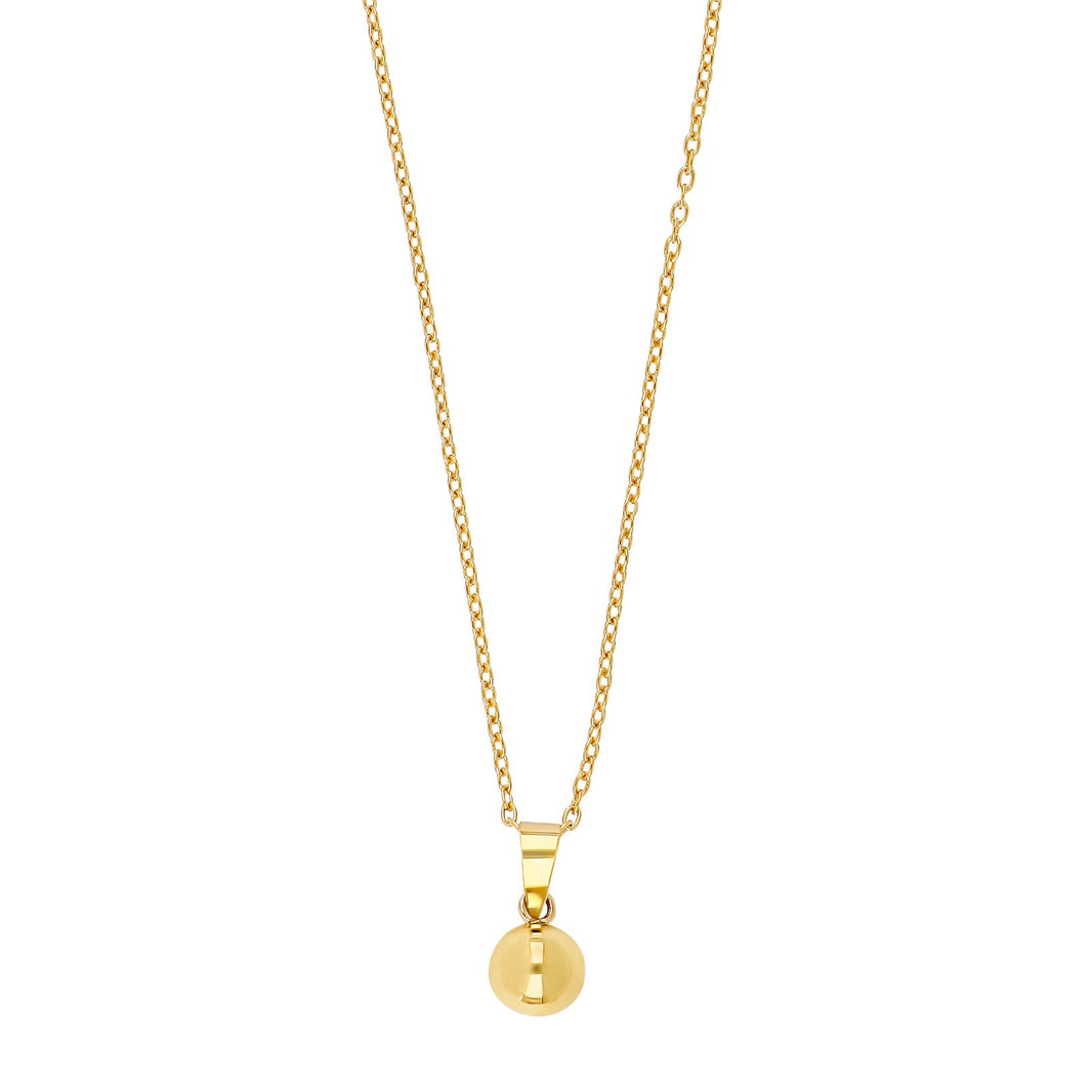 8ct. gold necklace ball 6mm w/goldpl. chain
