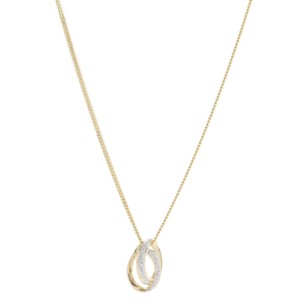 14kt. guldvedhæng m/dia. 0.020ct W/SI inkl. forg.