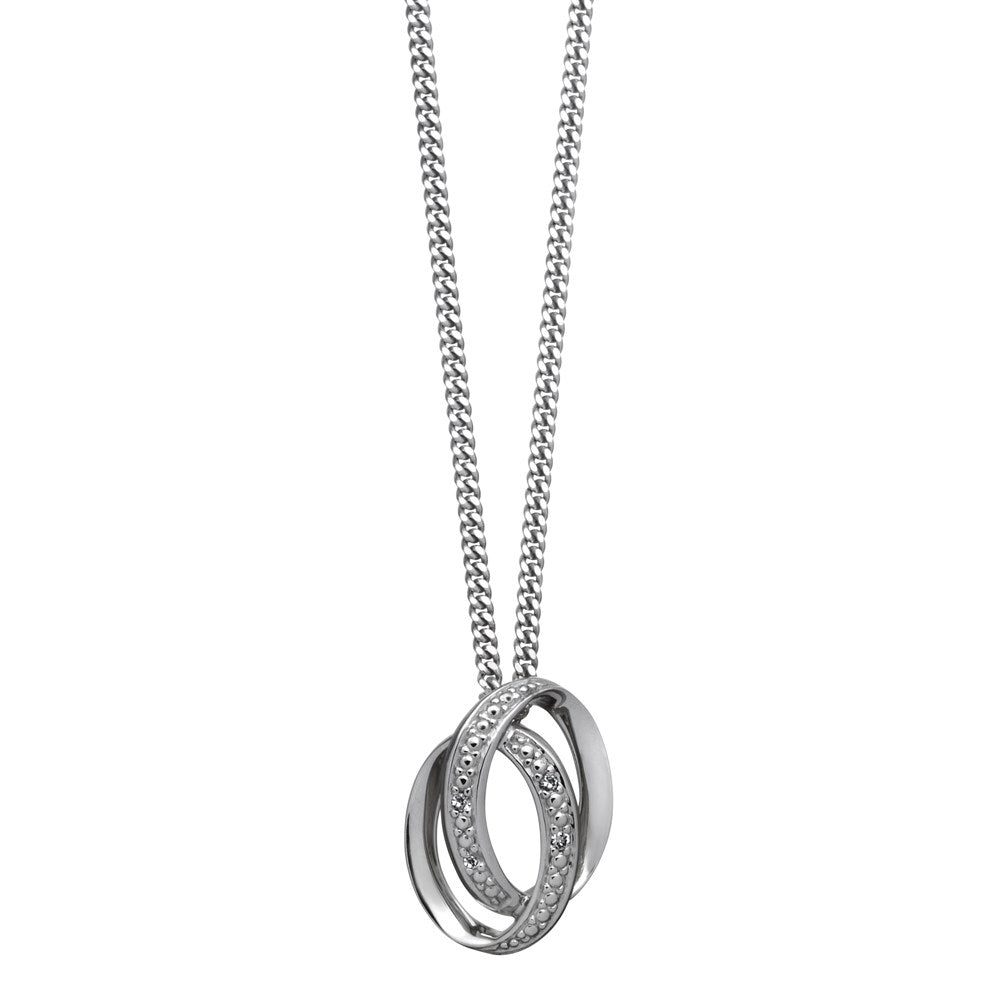 14ct. whitegold pendant w/dia. 0.020ct W/SI incl.