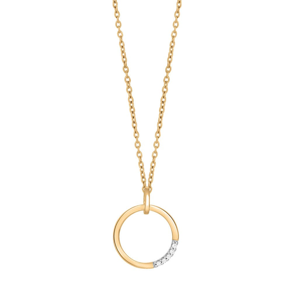 14 kt. gold pendant w/dia. 0.025ct W/PI incl. Forg